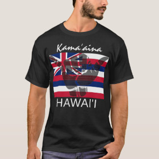 TRIBAL SHAKA (HANG LOOSE) Kamaāina HI FLAG BG T-Shirt