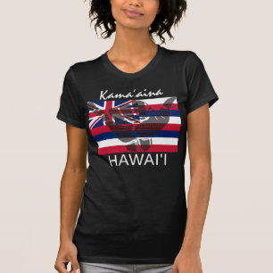 TRIBAL SHAKA (HANG LOOSE) Kamaāina HI FLAG BG T-Shirt