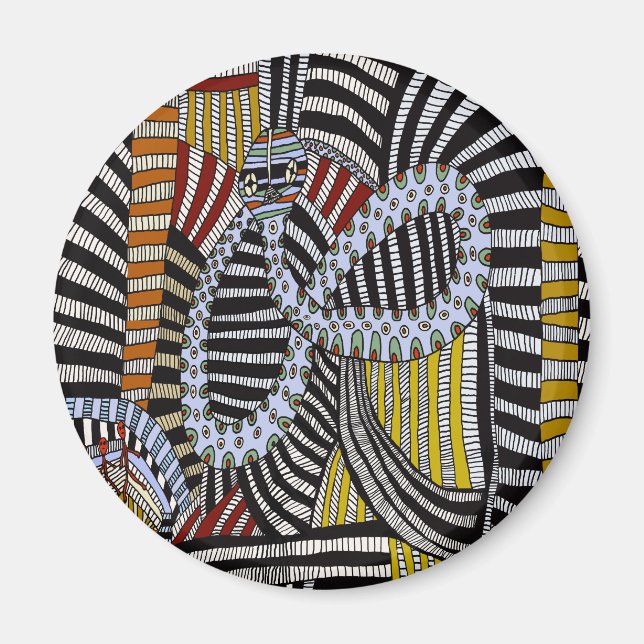 Tribal Shaman Serpent Ritual Magnet (Vorne)