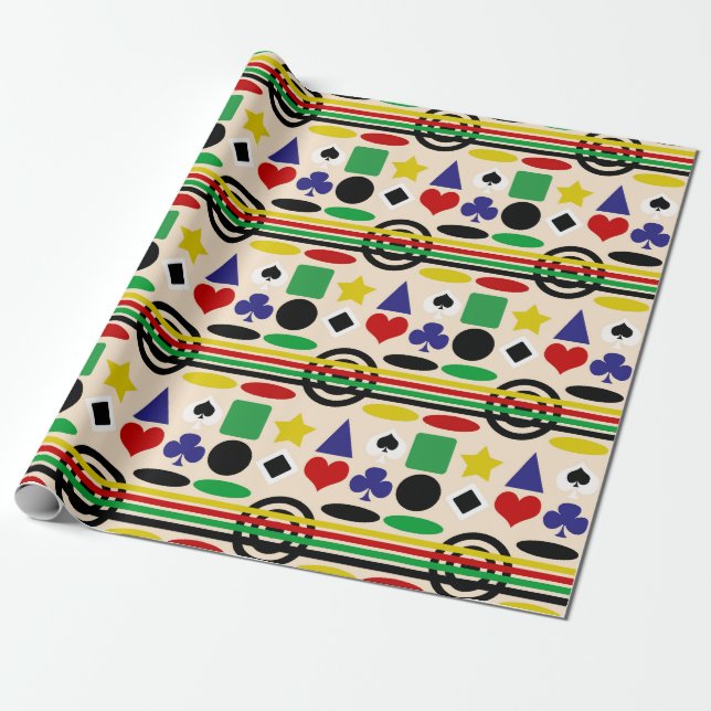 Tribal skandinavisches Muster Geschenkpapier (Ungerollt)