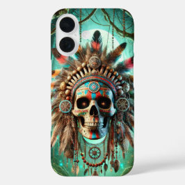 Tribal Skull iPhone 16 Hülle