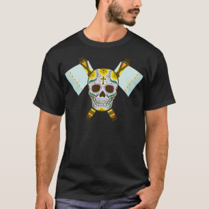 Tribal Skull Dual Ax 3 T-Shirt