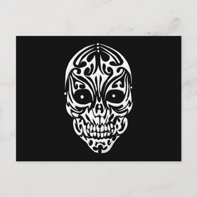 Tribal Skull Postkarte (Vorderseite)