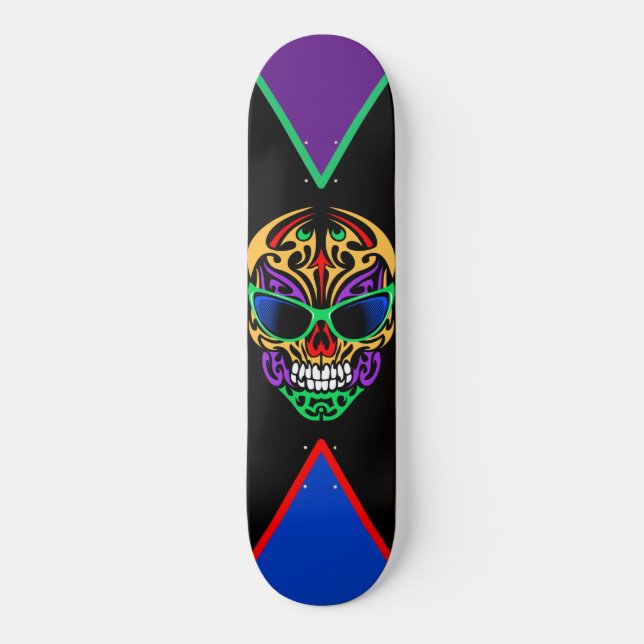 Tribal Skull Skateboard (Vorderseite)