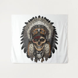 Tribal Skull Wandteppich