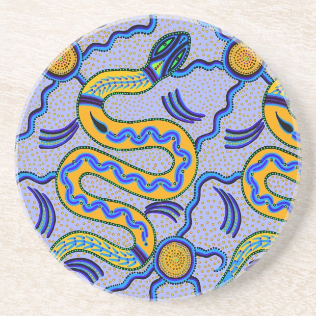 Tribal Snake Getränkeuntersetzer (Vorne)