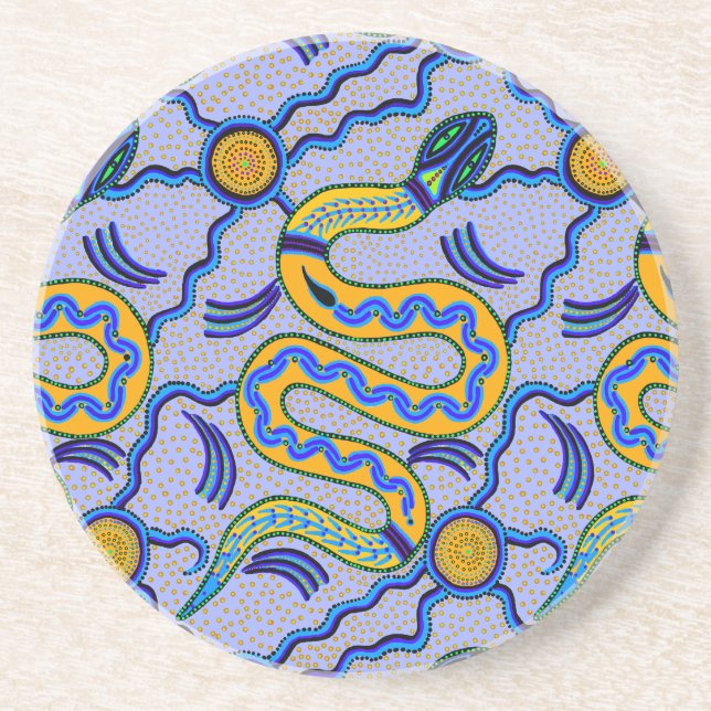 Tribal Snake Getränkeuntersetzer (Vorne)