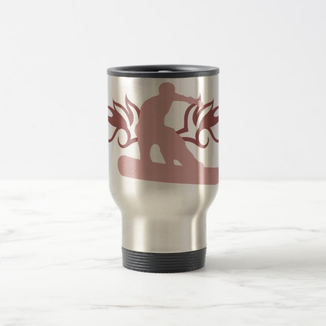 Tribal-Snowboard Reisebecher (Mittel)