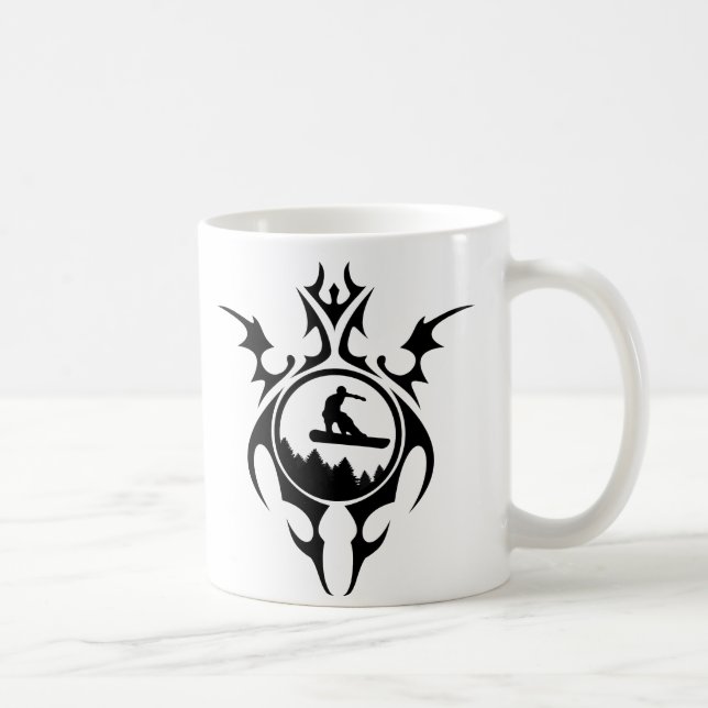 Tribal-Snowboard Tasse (Rechts)