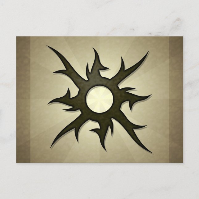 Tribal Solar Thorns Postcard Postkarte (Vorderseite)