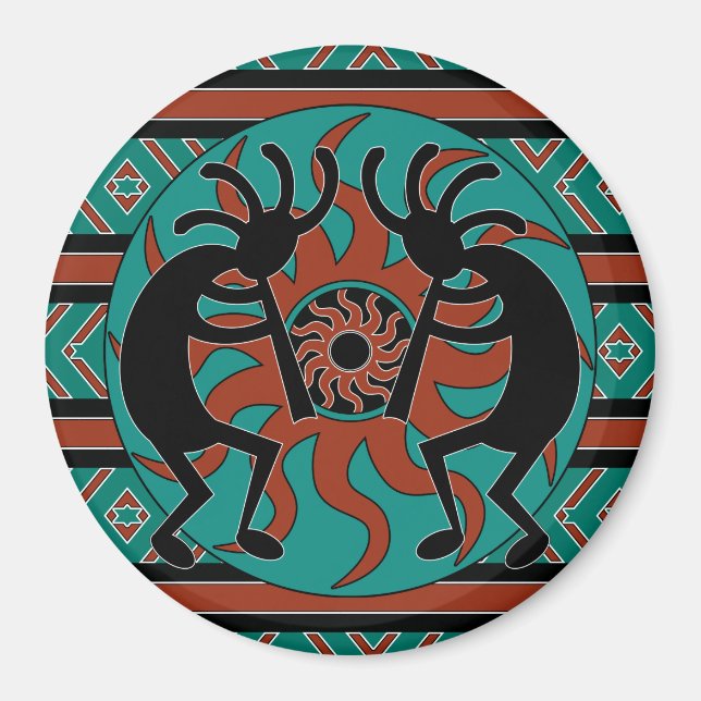 Tribal Southwestern Design Kokopelli Magnet (Vorne)