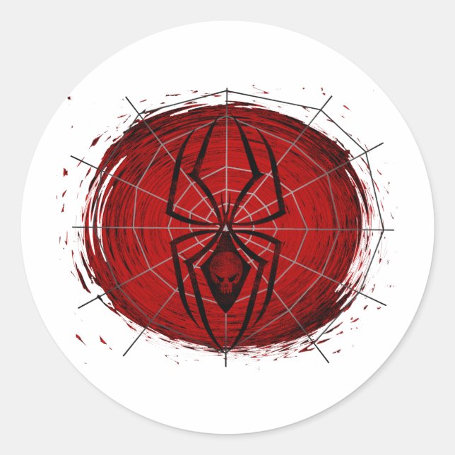 Tribal Spider Runder Aufkleber (Vorderseite)