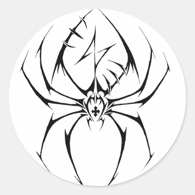 Tribal Spider Tattoo Design Sticker (Vorderseite)