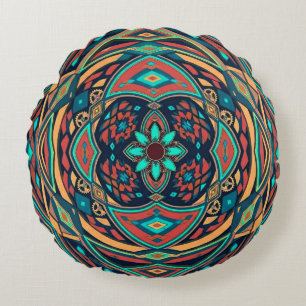 Tribal Steampunk Rundes Kissen