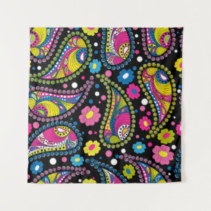 Tribal-Stil Paisley, nahtloses ethnisches Muster. Wandteppich