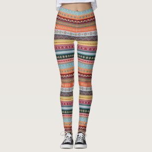 Tribal Streifen farbenfrohe geometrische Muster Le Leggings