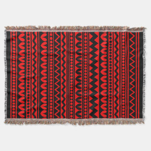 Tribal Style - Black on Red Decke