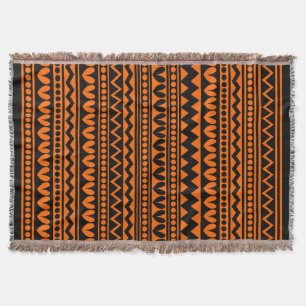 Tribal Style - Schwarz auf Orange Decke