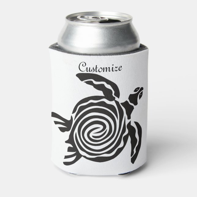 Tribal Style Turtle Thunder_Cove Dosenkühler (Kanne Rückseite)