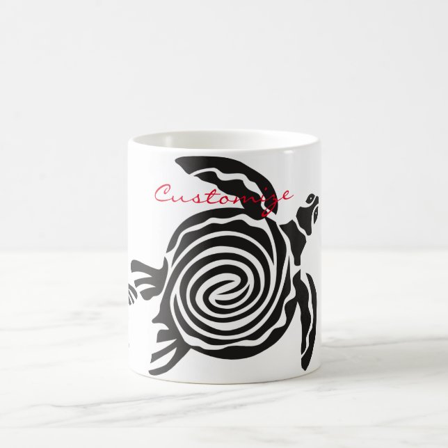 Tribal Style Turtle Thunder_Cove Kaffeetasse (Mittel)