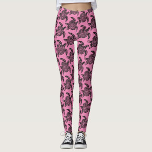 Tribal Style Turtle Thunder_Cove Leggings