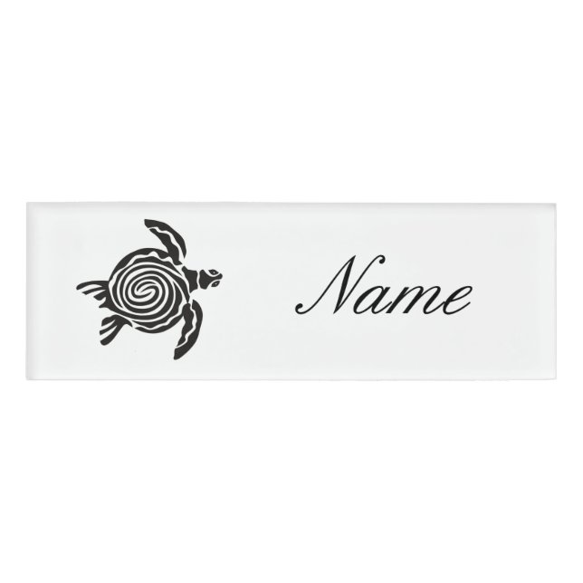 Tribal Style Turtle Thunder_Cove Namenschild (Vorderseite)