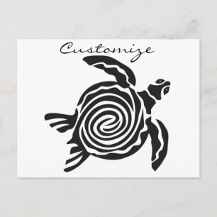 Tribal Style Turtle Thunder_Cove Postkarte