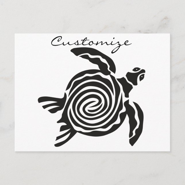 Tribal Style Turtle Thunder_Cove Postkarte (Vorderseite)