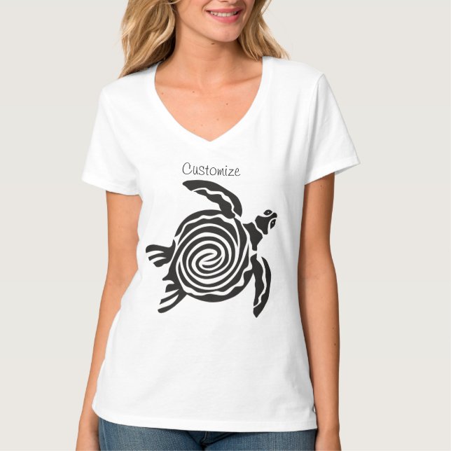 Tribal Style Turtle Thunder_Cove T-Shirt (Vorderseite)