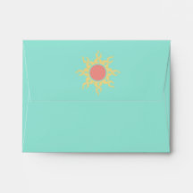 Tribal Sun Southwestern Wedding RSVP Envelope