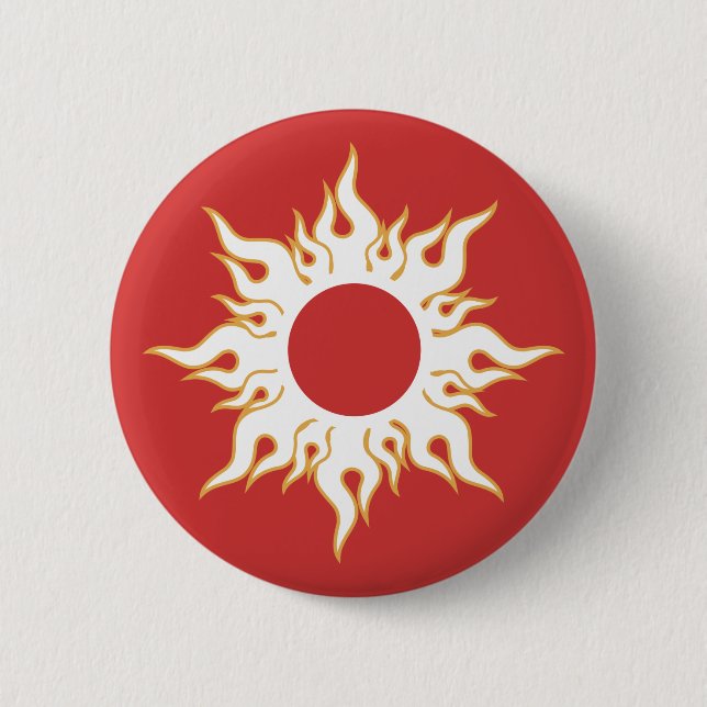 Tribal Sun-Symbol Button (Vorderseite)