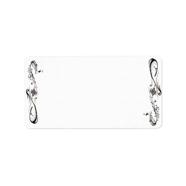 Tribal Tattoo Adressaufkleber (Vorne)