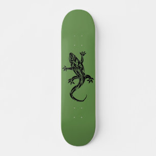 Tribal Tattoo Gecko Green Skateboard