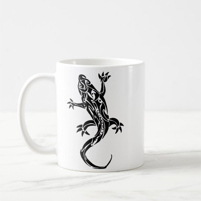 Tribal Tattoo Gecko Tasse (Links)
