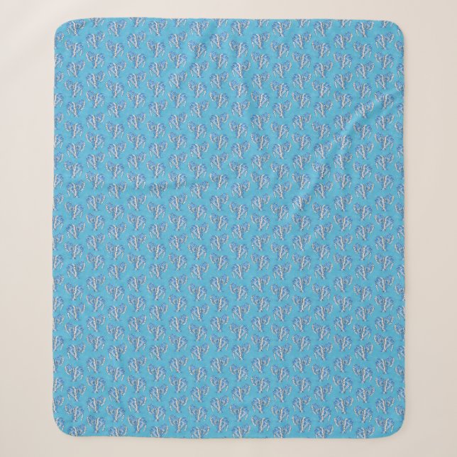 Tribal Tattoo Manatees Ocean Blue Sherpadecke (Vorderseite)