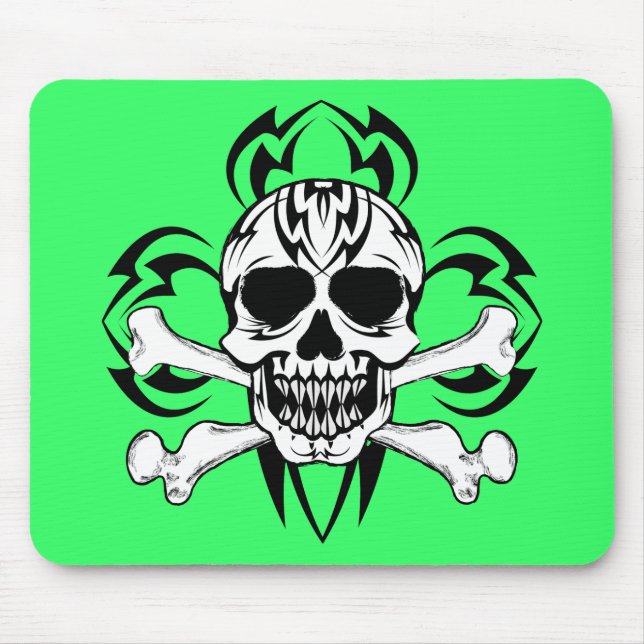 Tribal Tattoo Skull Mousepad (Vorne)
