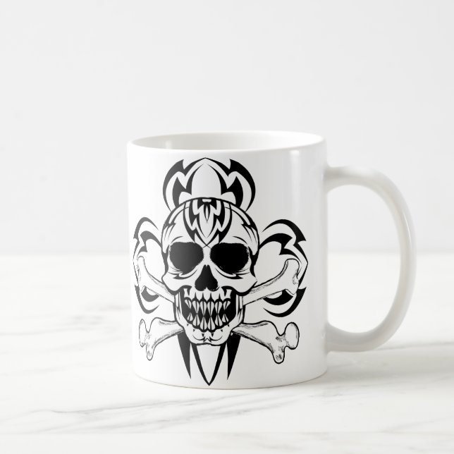 Tribal Tattoo Skull Tasse (Rechts)