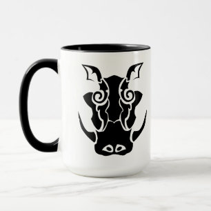 Tribal Tattoo Style Boar Head Tasse