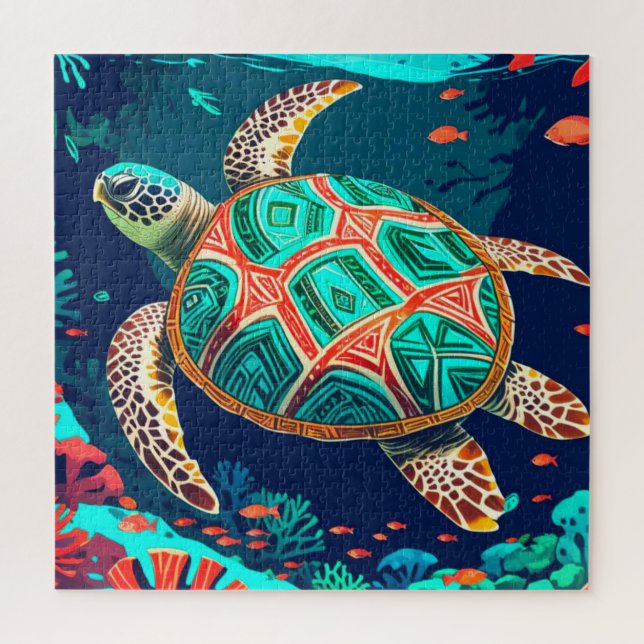 Tribal Tide Turtle Puzzle (Vertikal)