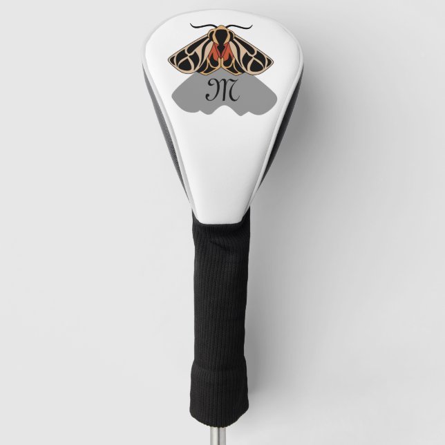Tribal Tiger Moth Monogram Golf Headcover (Vorderseite)