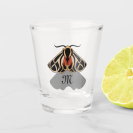 Tribal Tiger Moth Monogram Schnapsglas