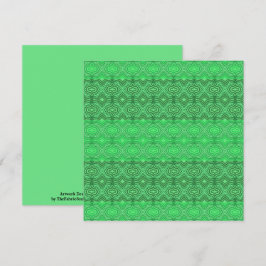 Tribal Tropical Wavy Green Lines Geometrie Art Karte