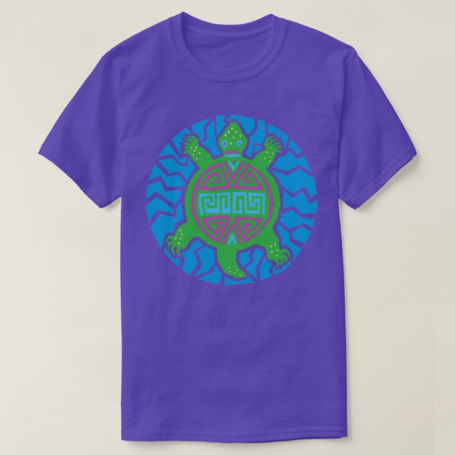 Tribal Turtle Design T-Shirt (Design vorne)