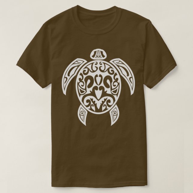 Tribal Turtle Design T-Shirt (Design vorne)