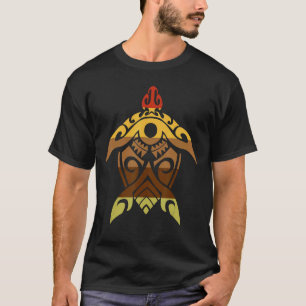 Tribal Turtle Erntedank Day Cool Polynesien Fallen T-Shirt