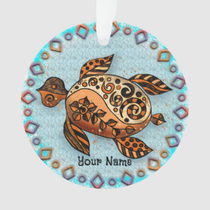Tribal Turtle Ornament