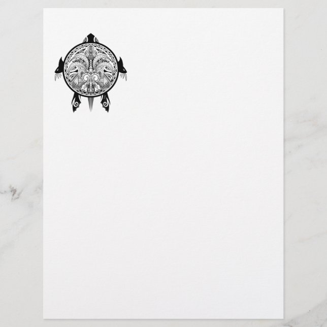 Tribal Turtle Shield Tattoo (Vorderseite)