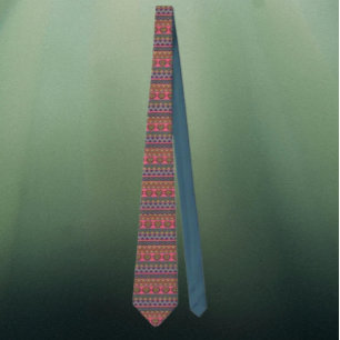 Tribal Vibes Necktie - Bold Geometric Print Krawatte