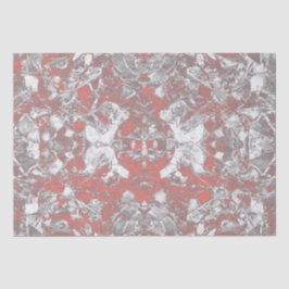 Tribal Vintag Art Gray Coral Pink Textur Design Seidenpapier