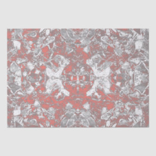 Tribal Vintag Art Gray Coral Pink Textur Design Seidenpapier
